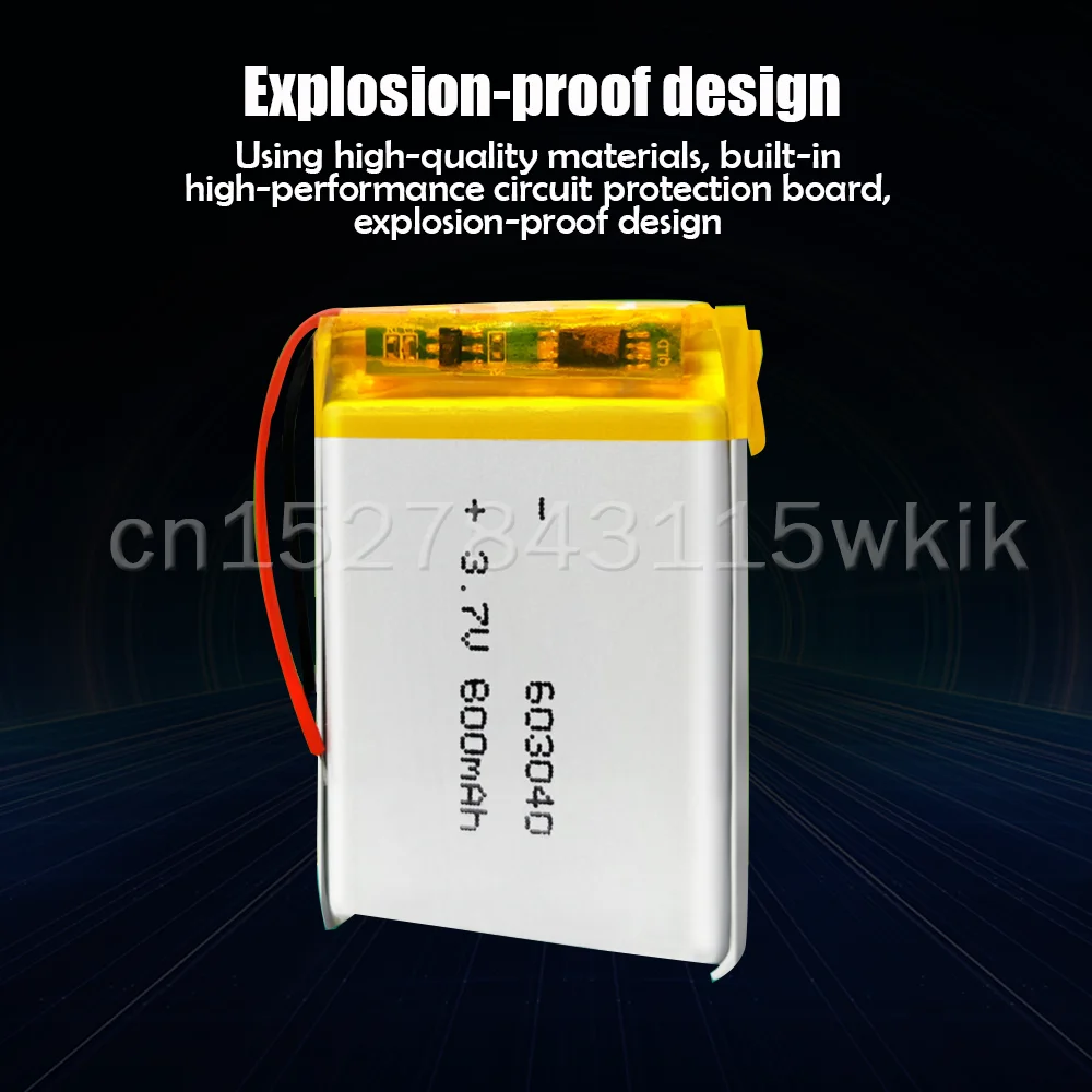 3 7 V 800mAh 603040 литиевая полимерная аккумуляторная батарея для MP3 MP4 DVD DVR Bluetooth Speaker Toys