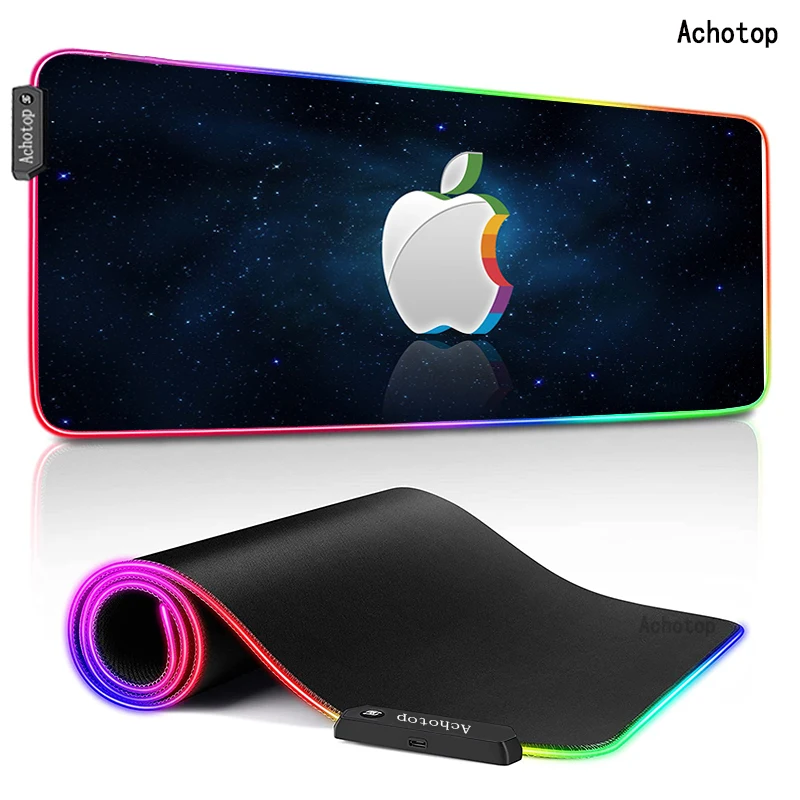 

RGB 900x400 Apple Gaming Mouse Pad Large Gamer Big Mouse Mat Computer Gaming MousePad Keyboard Desk Mice Pad Accessories For LED
