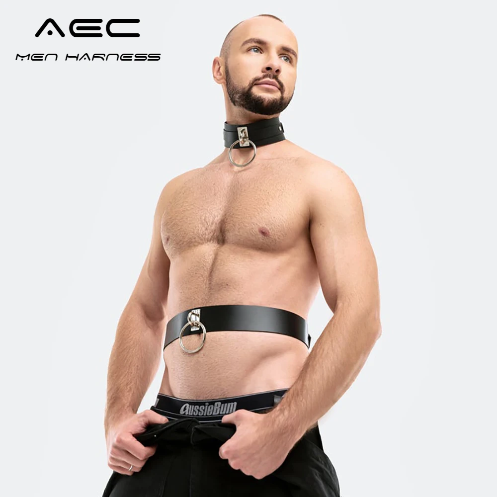 Сексуальное мужское нижнее белье для геев, фетиш, бондаж для БДСМ, бондаж, кожаное нижнее белье для вечевечерние, экзотические ошейники, акс...