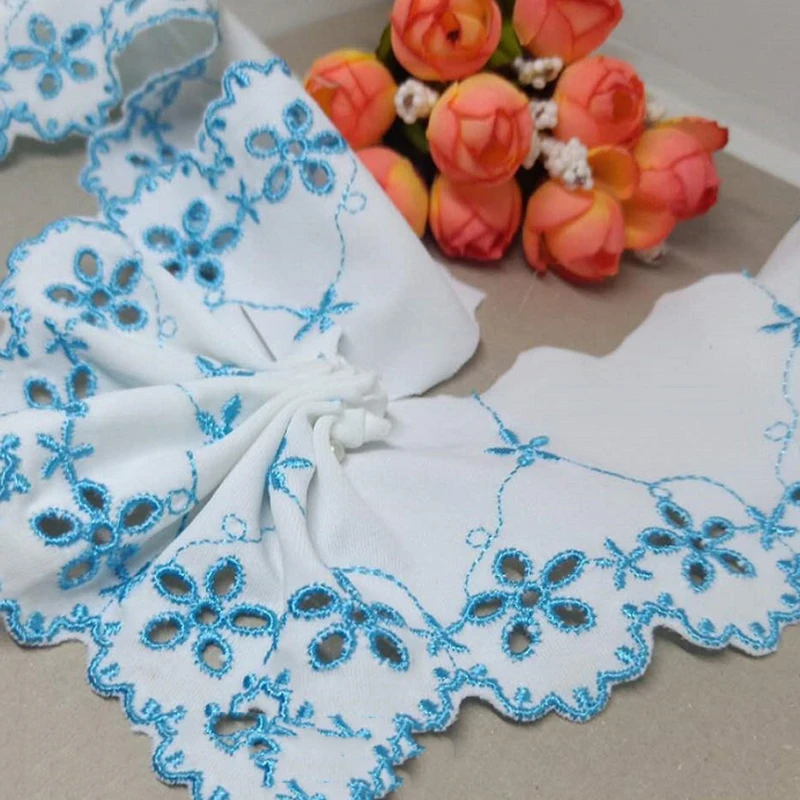 

28Meters Polyester Elastic Embroidery Lace Trim Underwear Stretch Ribbon Fabric Sewing Material 55mm Wide