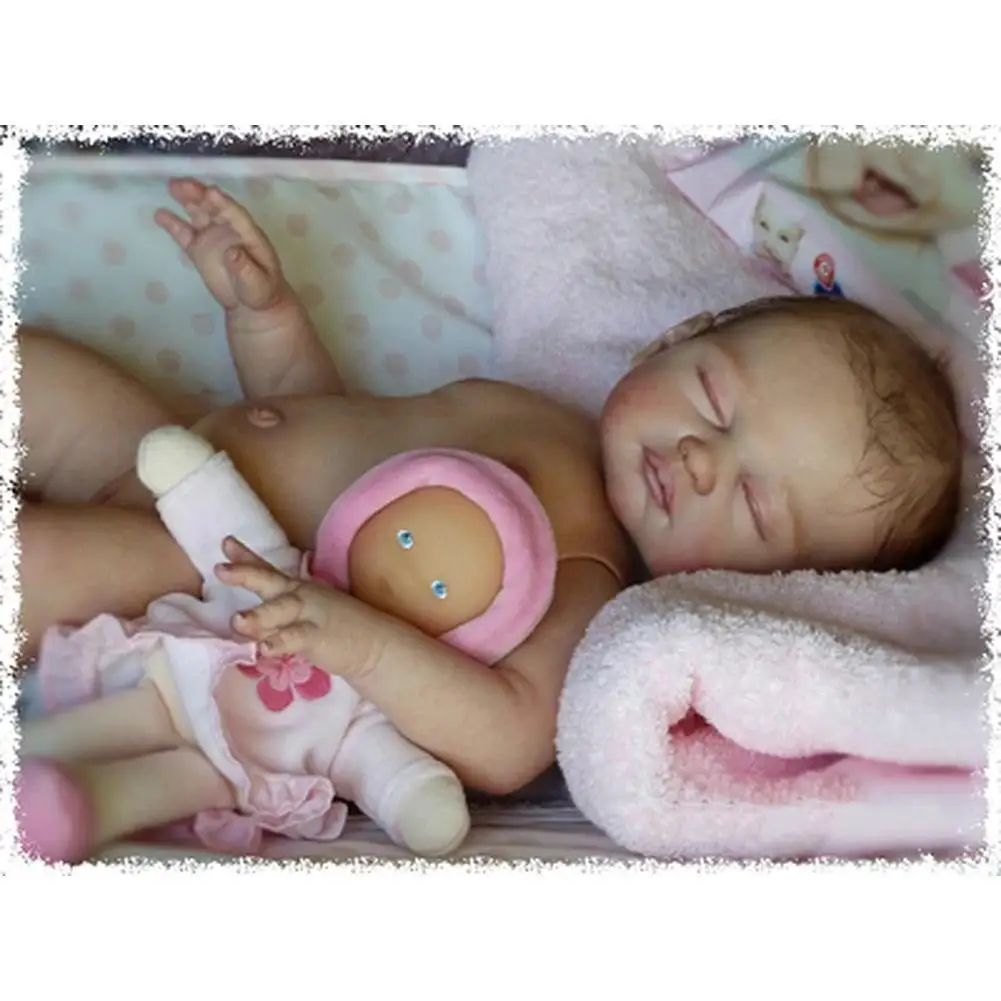

19inch Reborndoll Kit Lifelike Real Touches Unfished DIY Uncolored Dolls Body Parts Q0I2