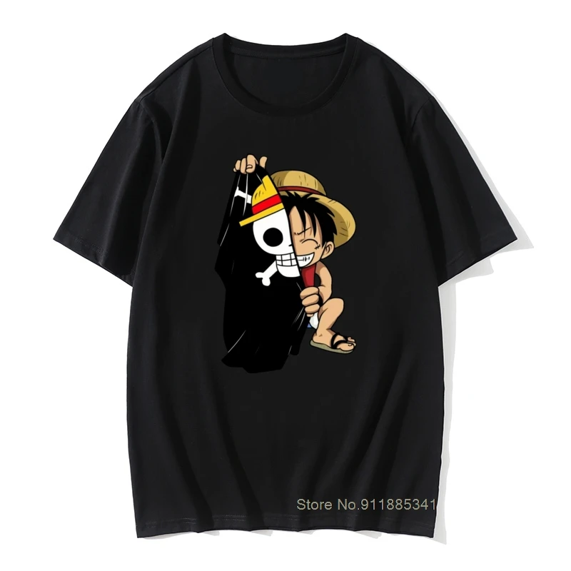 

Japanese Anime Tshirts Luffy One Piece Zoro Nami Men Tshirt Camisas Hombre Premium Cotton Short Sleeve Fashion Shirt Vintage