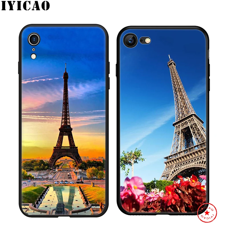 IYICAO Эйфелева башня Мягкий чехол для телефона iPhone 11 Pro XR X XS Max 6 6S 7 8 Plus 5 5S SE