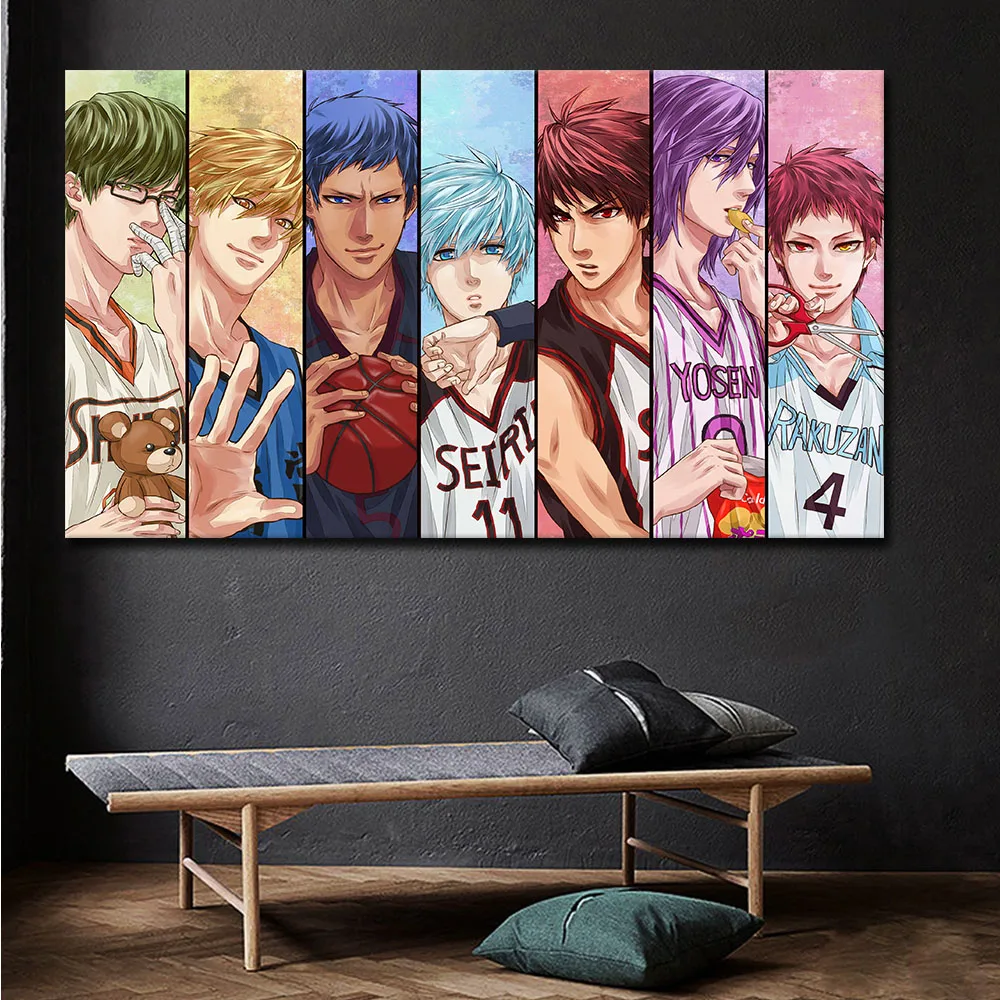 Японское классическое аниме Куроко баскетбольное полотно картина домашнее