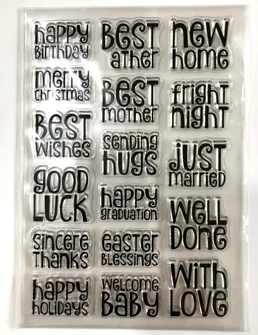 С Днем Рождения чистые марки Скрапбукинг Бумага Ремесло чистый штамп