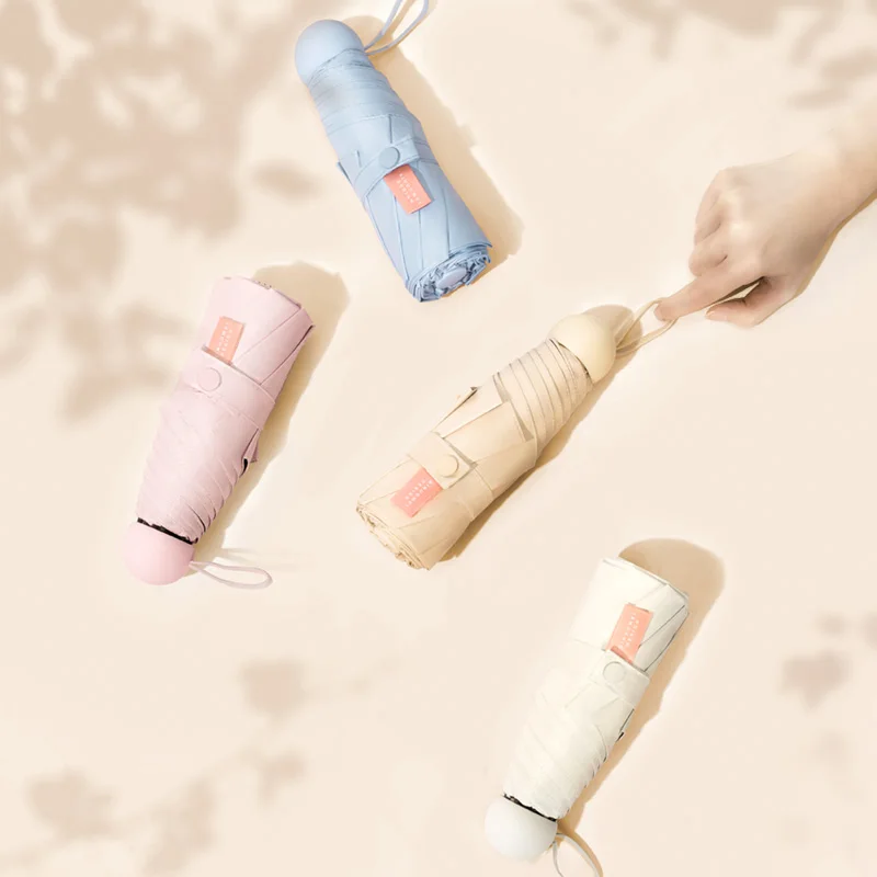 Милый Карманный Зонт от дождя для женщин японский уличный с УФ защитой складной