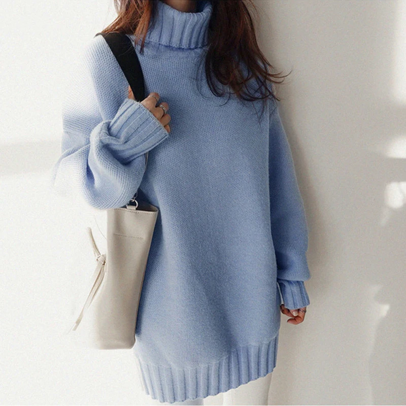 

Long Sleeve Sweters Women Tops blusas mujer de moda Loose-Fit Korean-Style sueter mujer Knitted Pullover Sweater