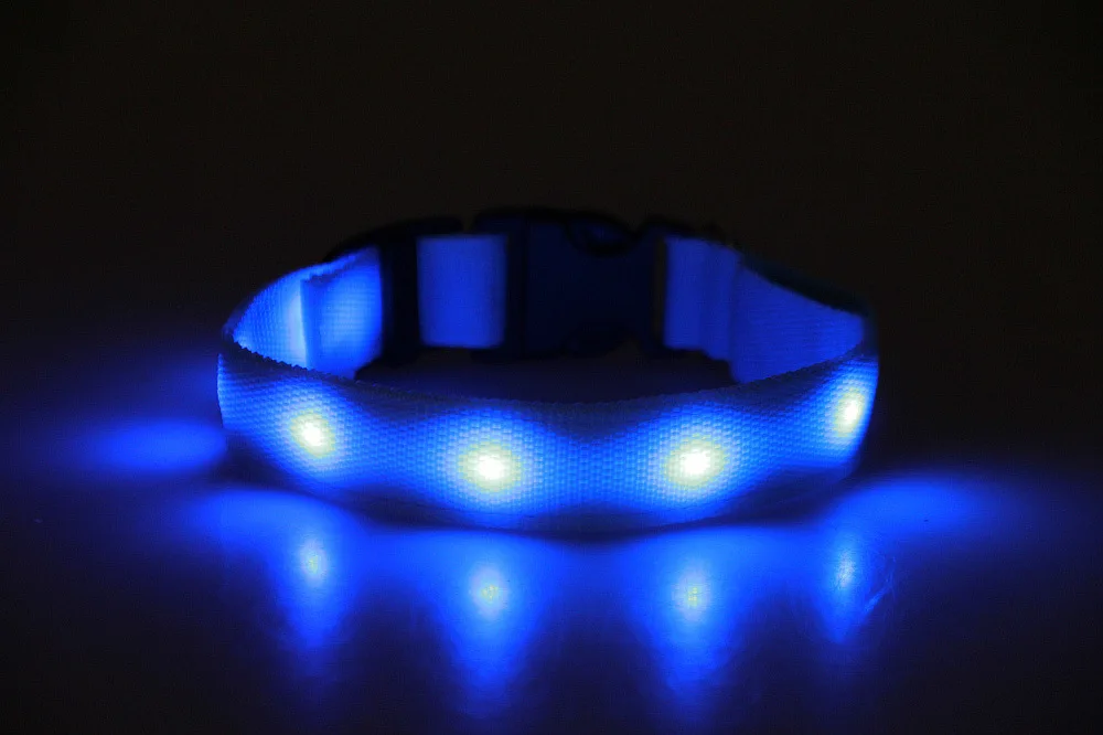 blue Fenice usb зарядка светодиодный ошейник для собак анти-потеря/во избежание автомобильной аварии ошейник для собак щенков собачьи ошейники led снабжение товары для домашних животных - Цвет: blue