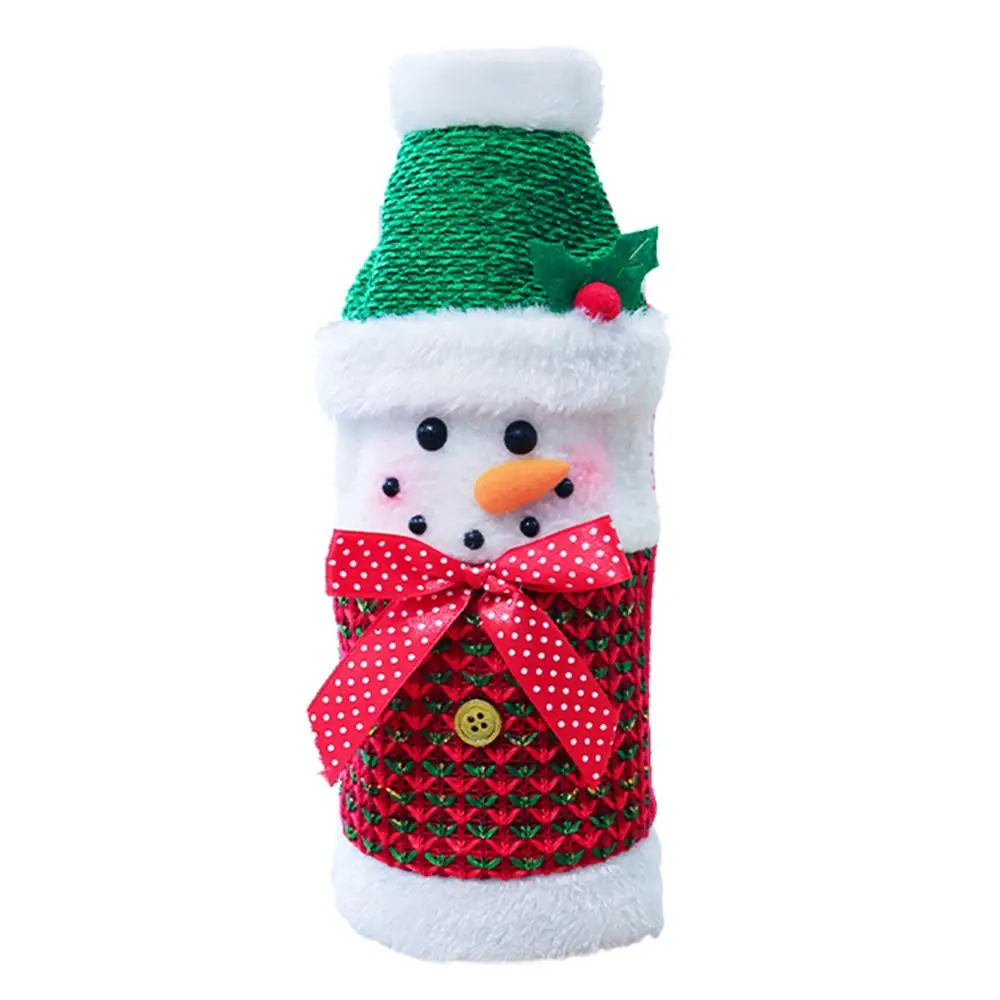 snowman B Бутылка вина ручной Неопреновая бутылка вина охладитель дайвинг ткань черный мешок бутылки вина защитный Кемпинг Пыленепроницаемый Чехол - Цвет: snowman B