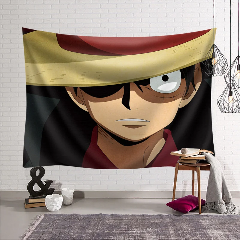 

Tapestry Japanese Anime One Piece Luffy Wall Hanging Beach Towel Polyester Fabric Blanket Carpet Room Decor Boho Tapiz De Pared