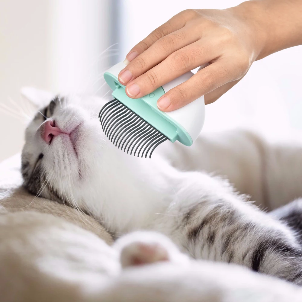 Pet Cat Dog Grooming Comb Double-Headed 2 Usages Massage Hair Removal Brush for Dogs Grab Floating | Дом и сад
