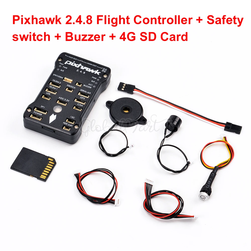 Pixhawk PX4 PIX 2.4.8 32 бит Контроллер полета 4G SD переключатель безопасности зуммер M8N gps Мини OSD PPM RGB igc 433/915 100 мВт Телеметрия - Цвет: Choice 1