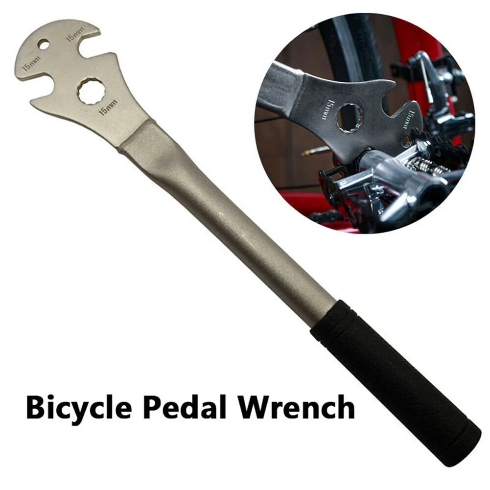 

355mm Universal Bicycle Pedal Removal Wrench Alloy Steel Long Handle Bicycle Pedal Service Spanner Bike Repair Tools