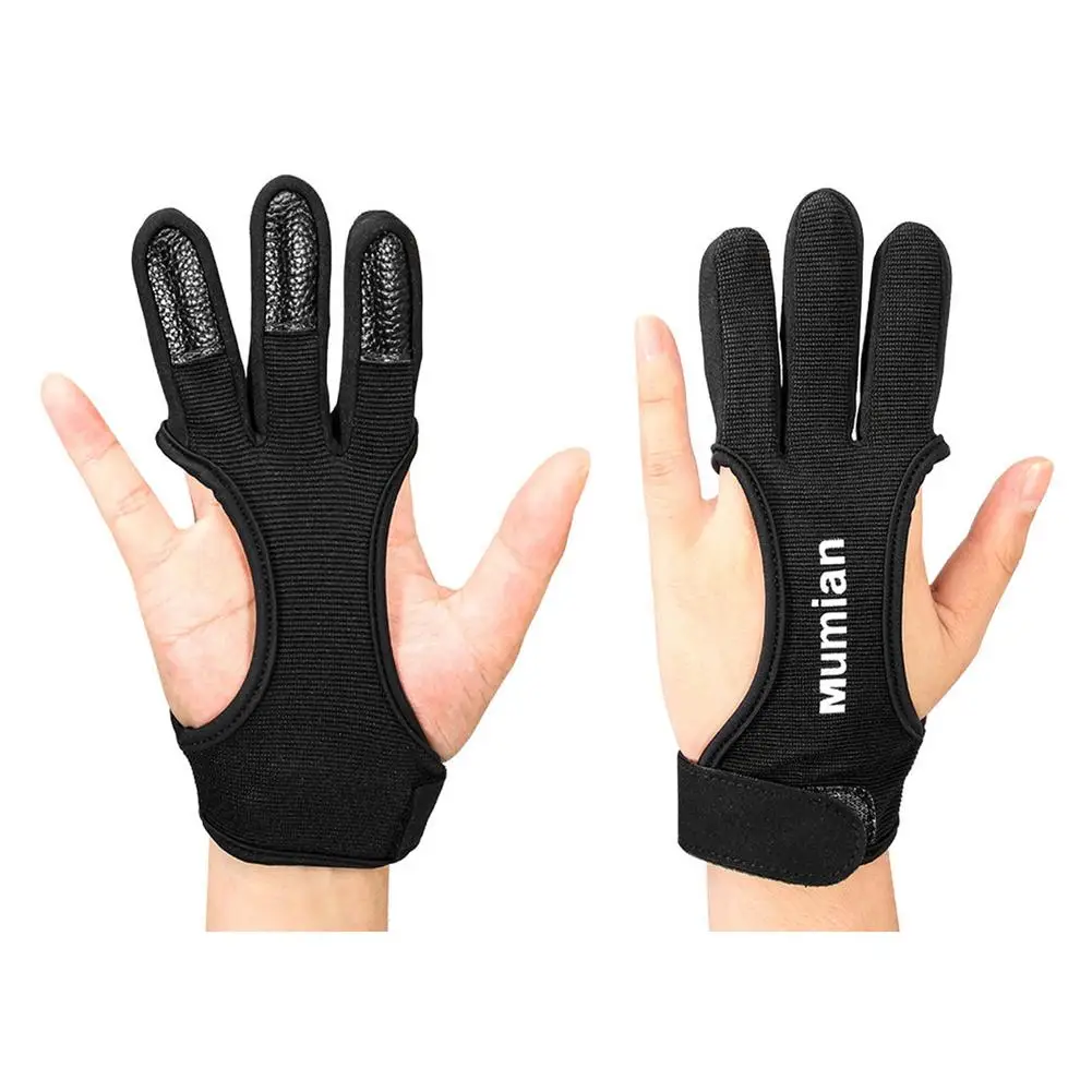 

Glove Leather Fingertip Non-Slip Breathable 3 Finger Gloves Hunting Finger Protector Guard For Hunting Accesory