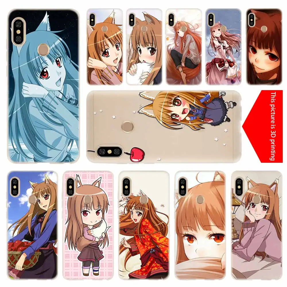 Силиконовый прозрачный мягкий чехол из ТПУ с волком и специями для Xiaomi Redmi 10 9 8 7 6 4