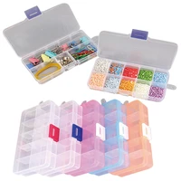 plastic tool box case 10 cells jewelry rings craft organizer storage beads tiny stuff compartments containers makeup box