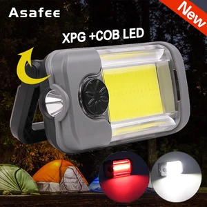 Asafee Brightest XPG + COB Многофункциональный фонарь для аварийной зарядки, магнитный фонарь со светильник енной батареей, USB Рабочая лампа