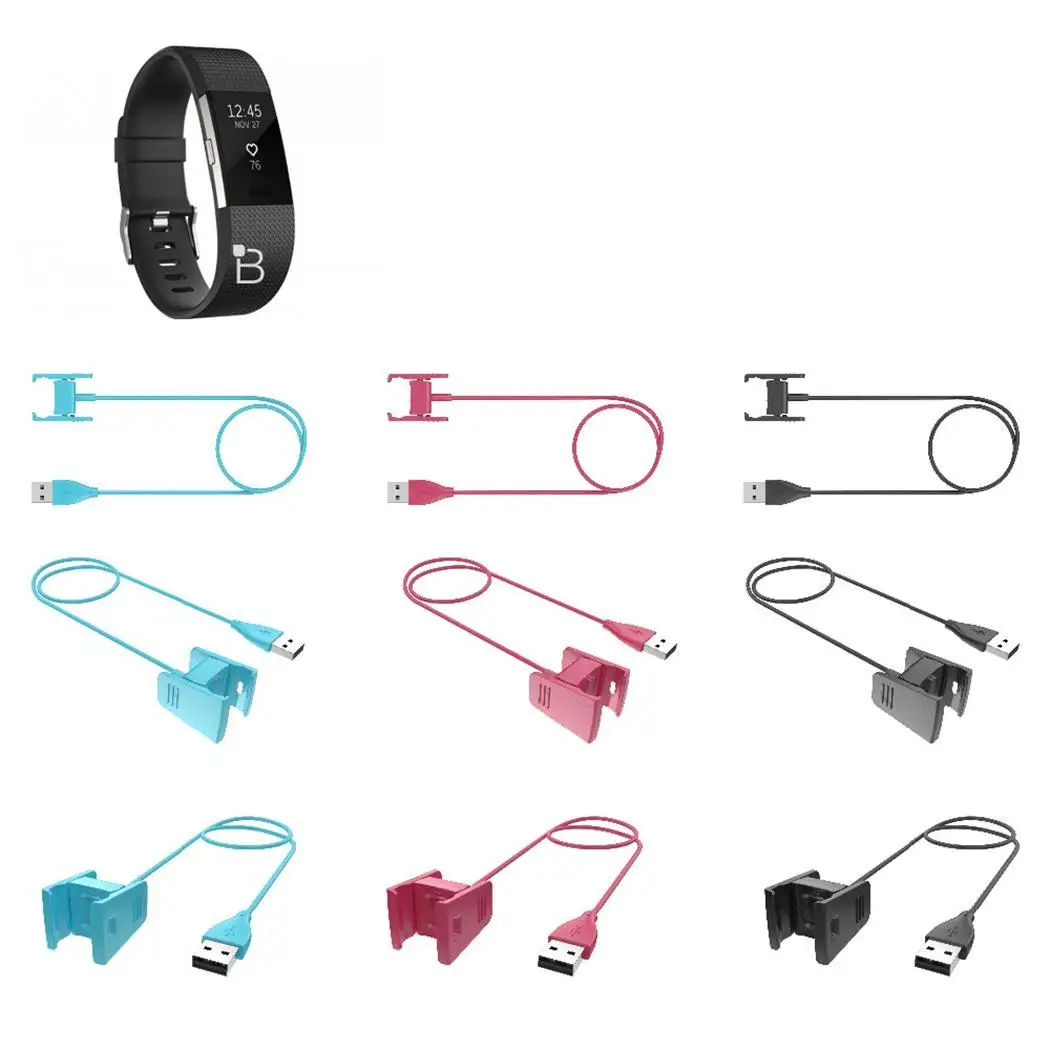 Смарт часы usb зарядный док кабель для зарядки Fitbit Charge розовый черный синий