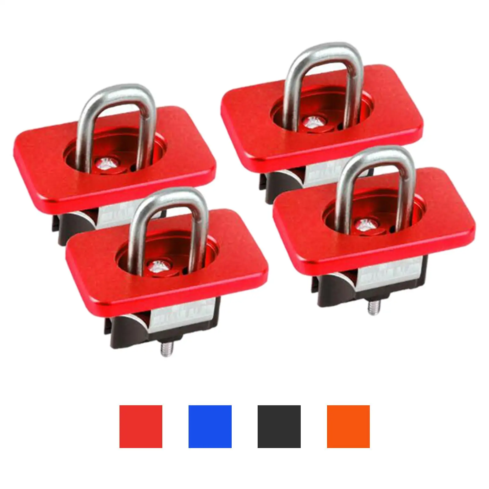 

2 Pair Tie Down Anchors Retractable Super Duty Aluminum Professional Sturdy Truck Bed Side Wall Anchors Fit for F-150 1998-2014