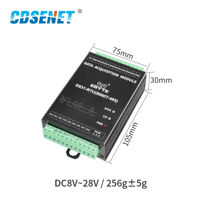 E831 RTU(8080T 485) контроллер ввода вывода Modbus RTU 8 канальный цифровой модем с релейным