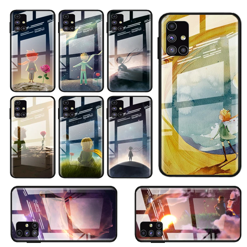 

Cute Little Prince For Samsung Note 20 10 9 8 Ultra Lite Plus 5G A70 A50 A40 A30 A20 A10 Tempered Glass Phone Case