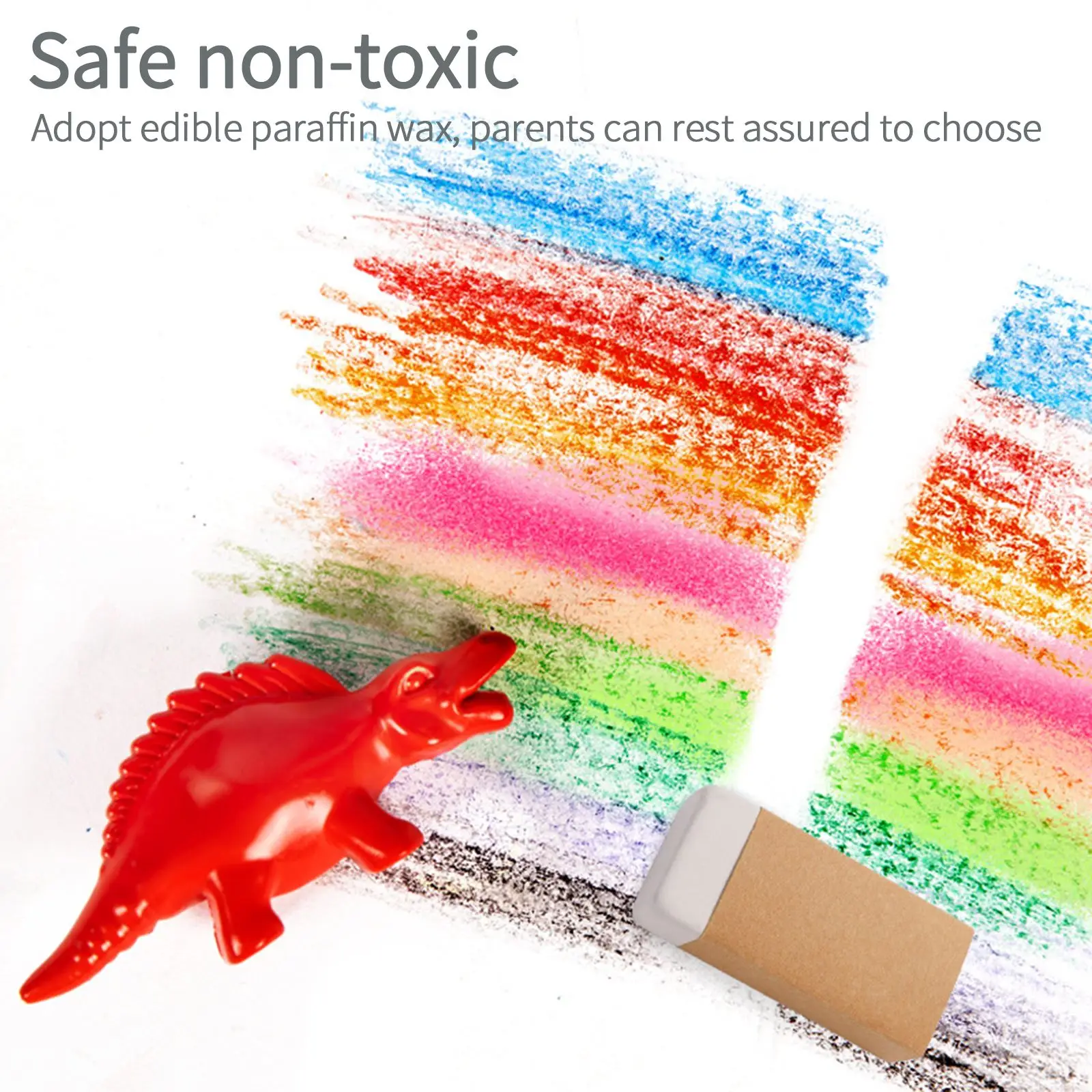 

6 PCS/Lot Creative for Kids Above 3 Years OldCartoon Dinosaur Crayons Set Creative Painting Crayons Non-sticky Crayons Toys