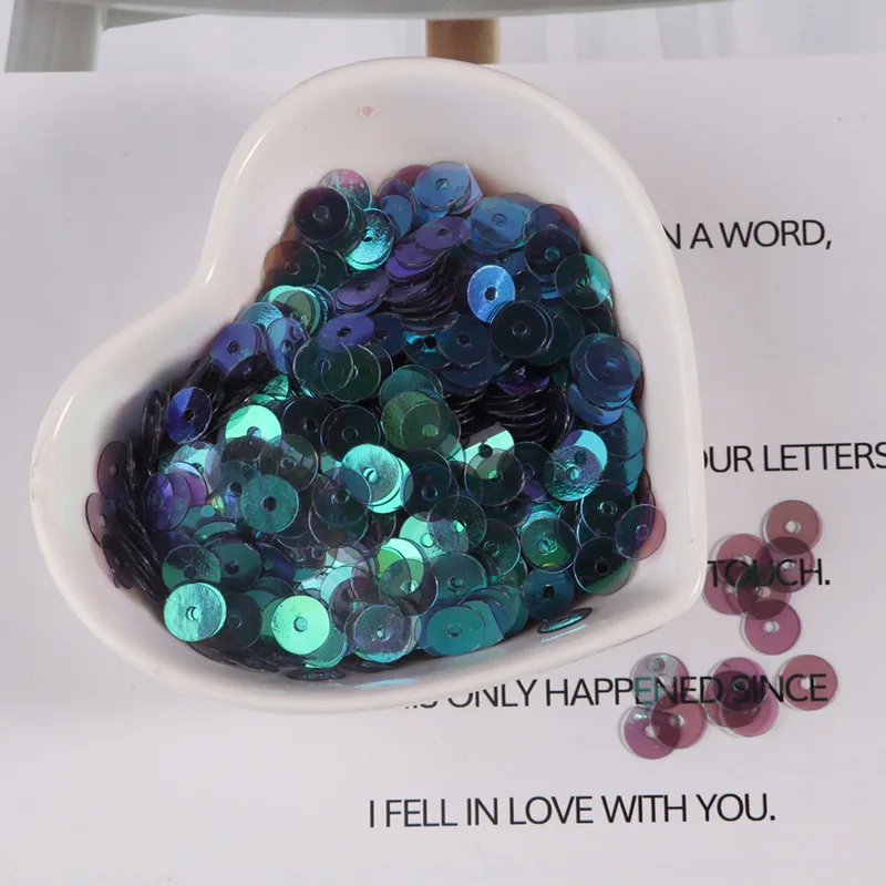 10 г/упак. 4/5/6 мм прозрачная Плоская Круглая свободная тесьма с пайетками для шитья