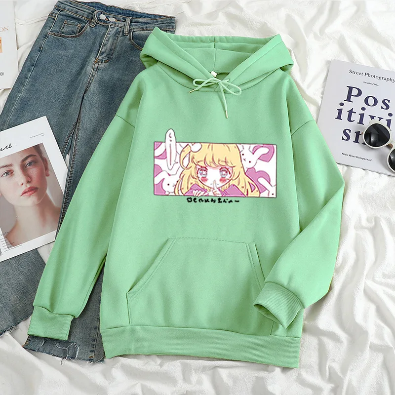 

Anime Aesthetics Art Girl Illustration Men/Women Print Hoodie Long Sleeve Casual All-match Kpop Sweatshirt Unisex Streetwear Top