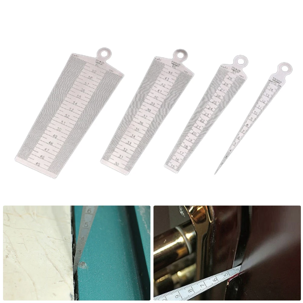 

Stainless Steel Wedge Feeler Gauge Hand Tool Inch Aperture Gauge Inner Diameter Measuring Tool Double Wedge Feeler Taper Gauge