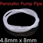 Прозрачный ID 4,8 мм х 8 мм OD Толщина 1,6 мм перистальтический насос силиконовый шланг Еда Класс мягкие гибкие трубы разъем воды