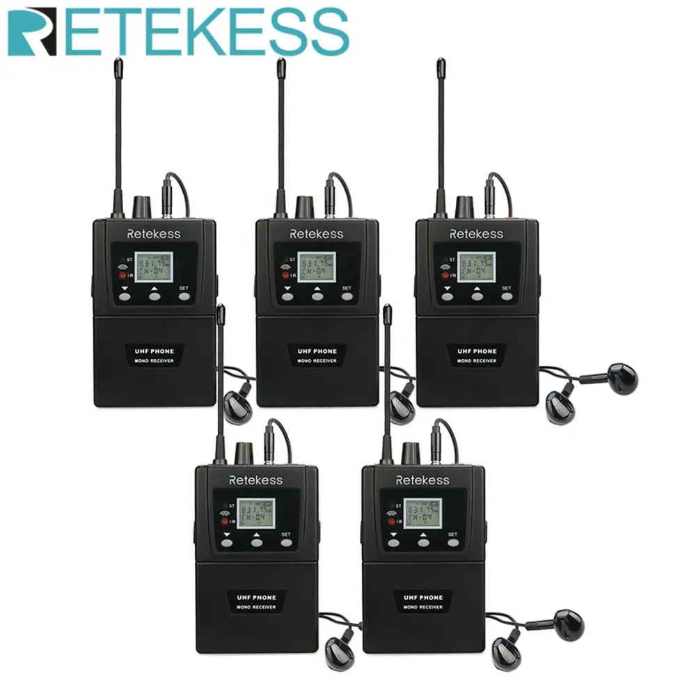 Беспроводной аудиоприемник Retekess T127 RF 5 шт. конференц система одновременный