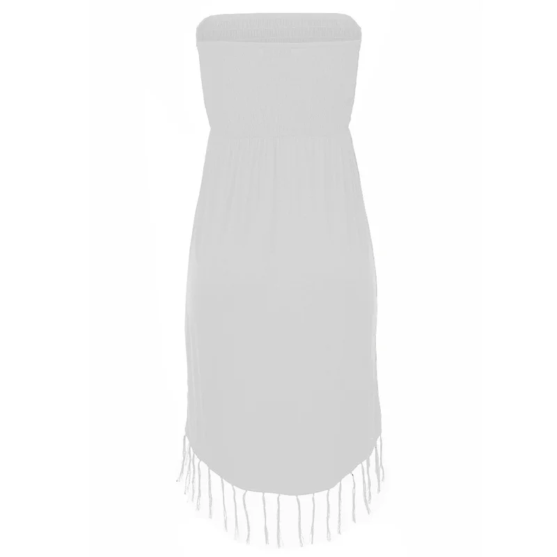 

2021 New Fashion Women's Dress, Slim Sexy Fringe Irregularly Wrapped Chest, One-shoulder Beach Style Dress Women's Clothing