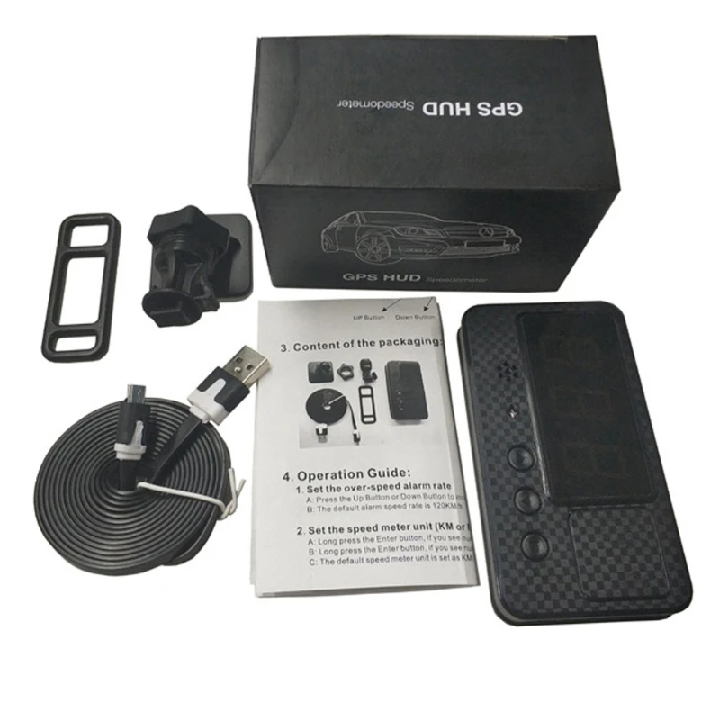 

1 Set Universal GPS HUD Speedometer Odometer Car Digital Speed Display MPH Over Speed Alarm Car Clock For All Vehicles C60S