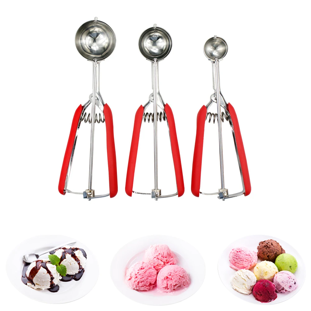 

Ложка из нержавеющей стали для кухни, измельчитель для мороженого, пюре, арбуза, желе, йогурта, печенья, Весенняя ручка, кухонные аксессуары