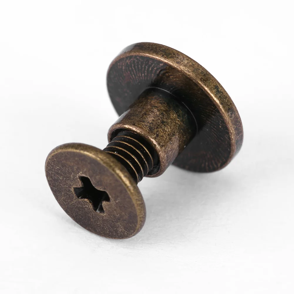 20 шт. медные латунные винты с плоской головкой гайки гвозди заклепки кожаный