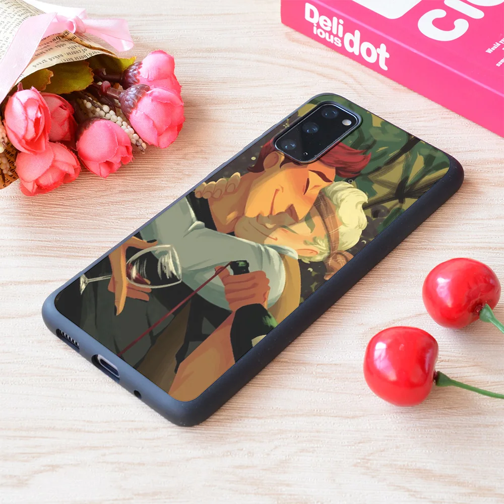 Мягкий матовый чехол для телефона с изображением вина Samsung Galaxy|Бамперы| |