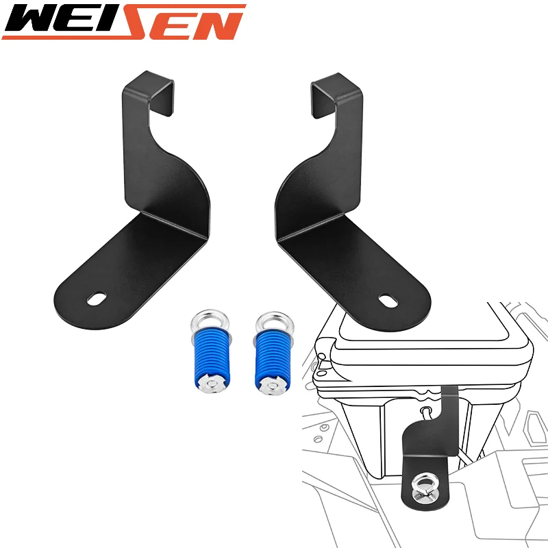 Hold Down Brackets Mounts High Strength Durable Steel For Polaris Rzr W/ Yeti 20 Quart Cooler