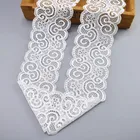 5 ярдовпартия белые эластичные кружевные ленты с отделкой вышитые для шитья нижнее белье Свадебная одежда аксессуары африканская кружевная ткань