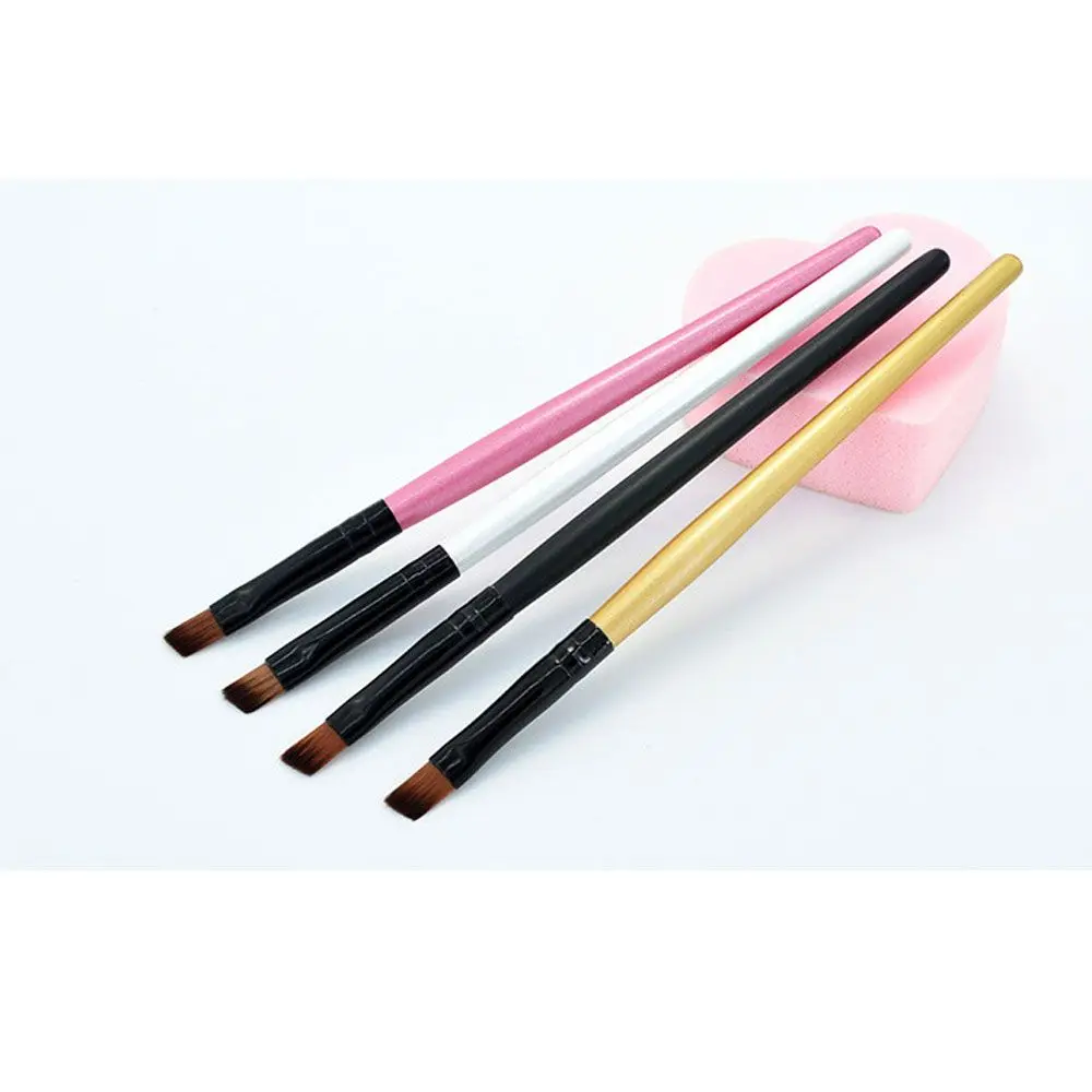 

New Woman Bevel Easy To Use Eye Shadow Brush Small Angled Man-made Fiber Multicolor