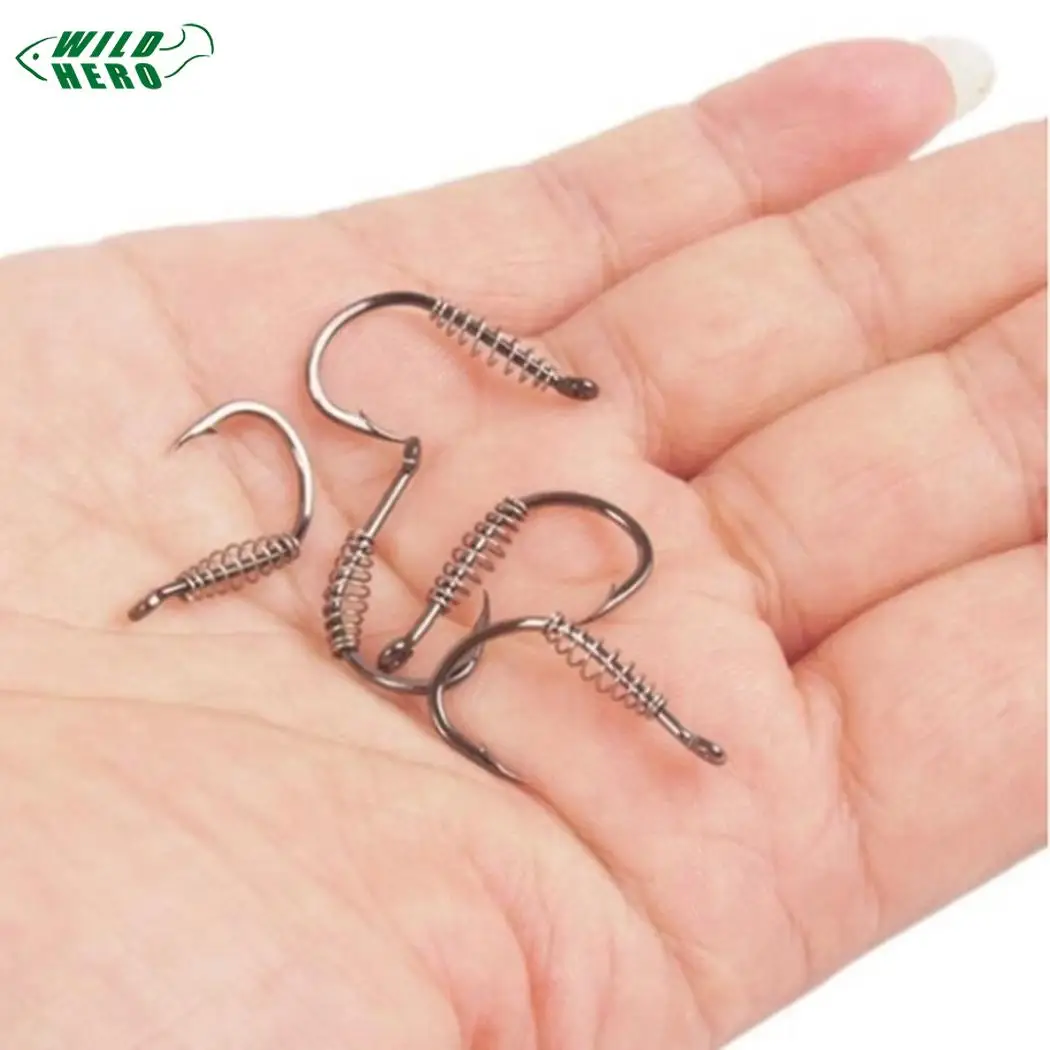 Рыболовные крючки Wildhero 10 шт./лот пружинный крючок из высокоуглеродистой стали с
