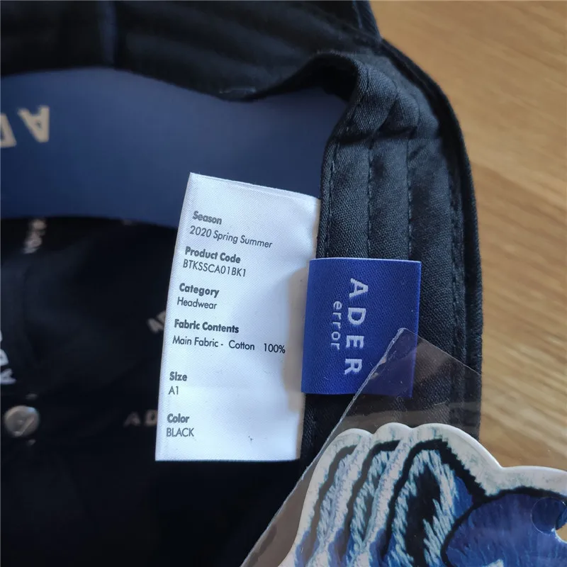 

2021ss Adererror Maison Kitsune Hat Men Women Three embroidered foxes overlap Ader Error Baseball Cap Bluessom