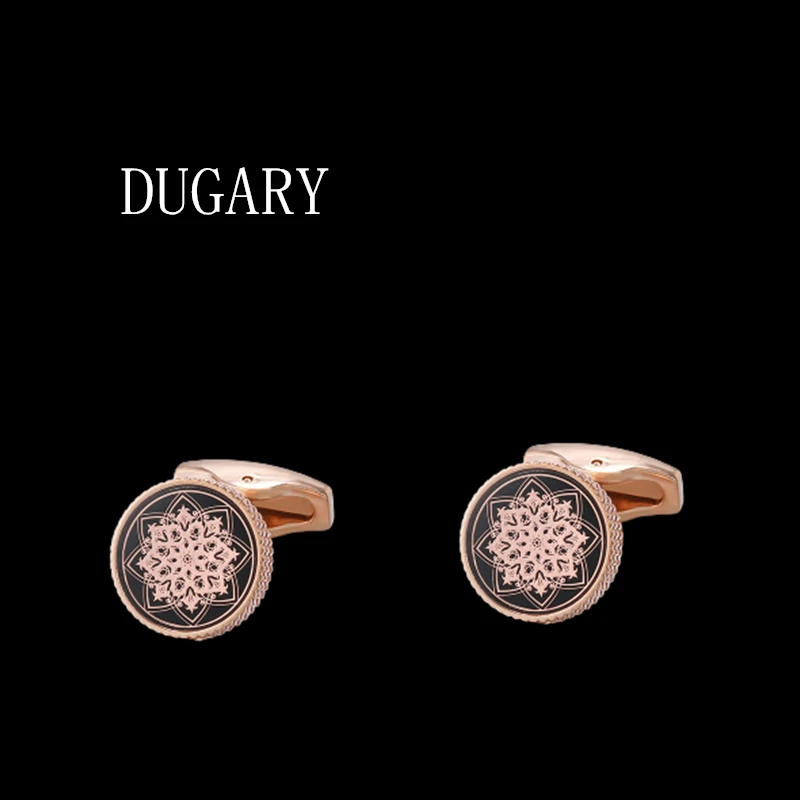 

DUGARY Luxury shirt cufflinks for men's Brand cuff buttons cuff links High Quality round wedding abotoaduras Jewelry gemelos
