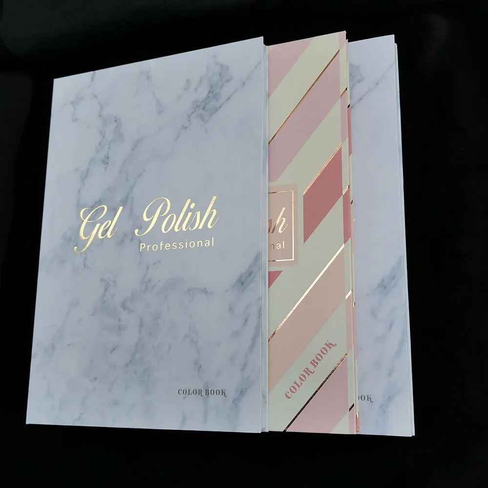 

216/160/120 Nail Color Showing Shelf ​with False Nail Tips Color Display Book Gel Polish Color Card For Nail Salon Display Book