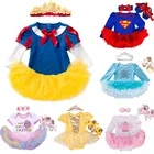 Одежда для новорожденных девочек, одежда для младенцев, Детские Пасхальные костюмы для малышей, кружевной комбинезон, платье, наряды на 1-й день рождения, детский комбинезон