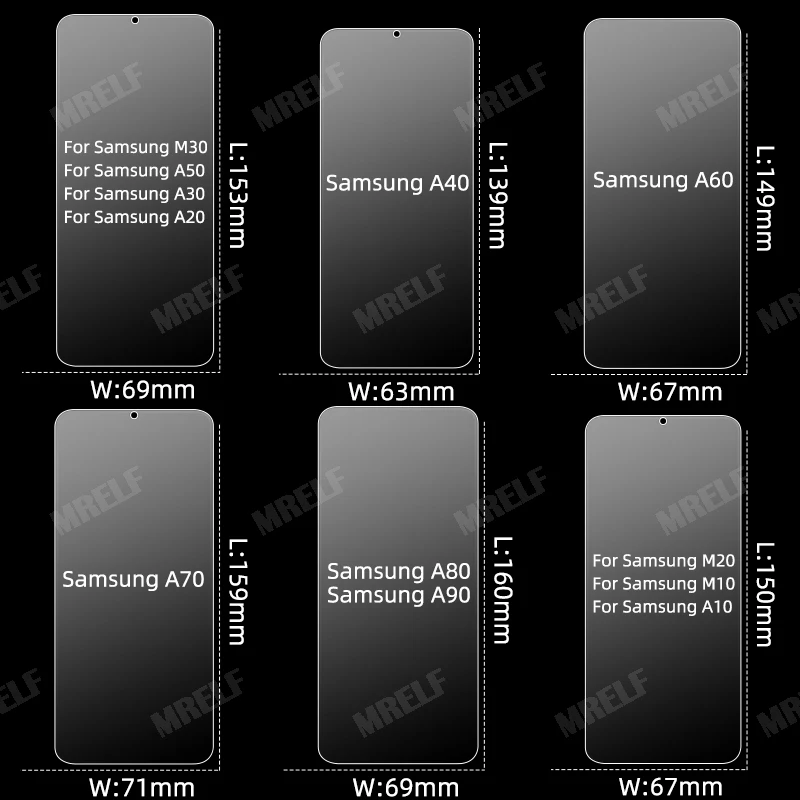 Закаленное стекло для samsung Galaxy A50 A10 A20 A70 защита экрана на A30 Защитное A40 A80 A90 A20E |