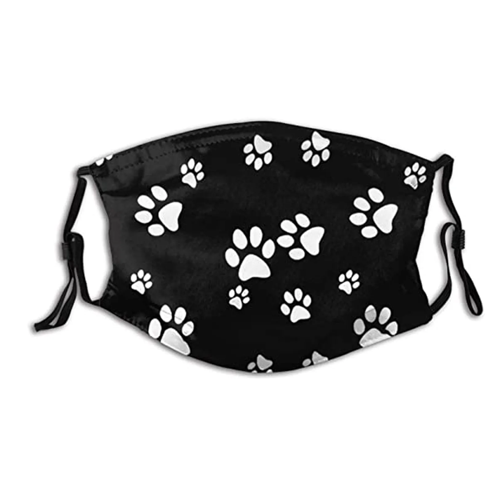 Маска для взрослых с принтом лап животных моющаяся многоразовая маска от на рот