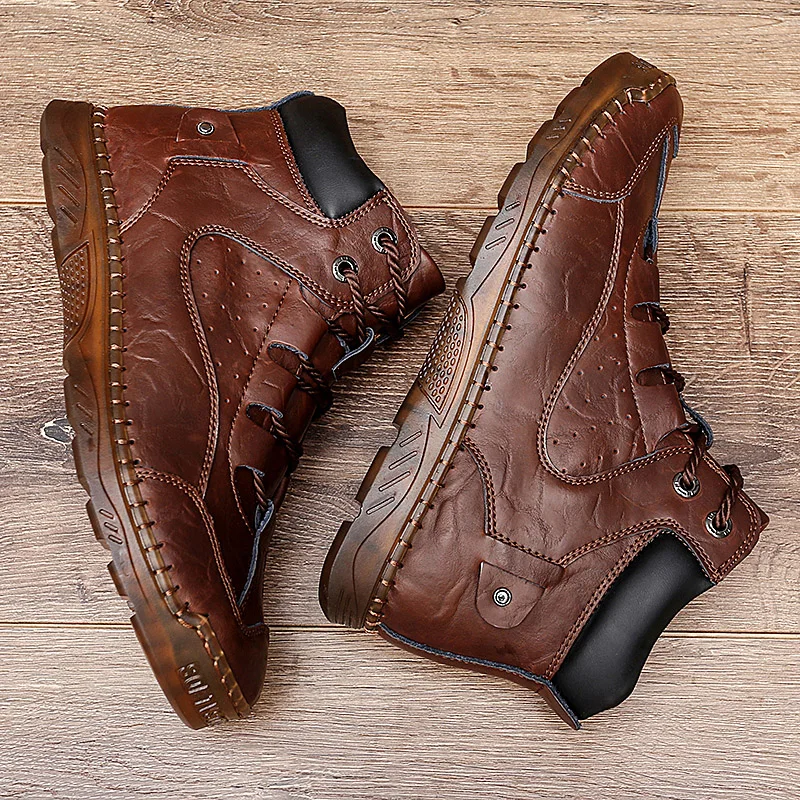 Кожаные мужские повседневные кроссовки роскошная мужская обувь на шнуровке