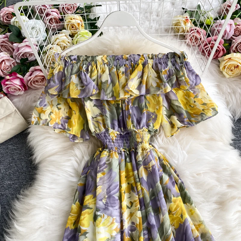 

2021 New Summer Holiday Fashion Plus Large Size Women Casual Dress Beach Wear Sexy Boho Floral Print Maxi Long Bohemian Dress