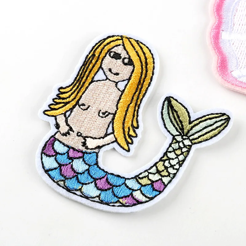 Вышитые блестящие нашивки океанская Русалка для одежды сумки ткань девочек