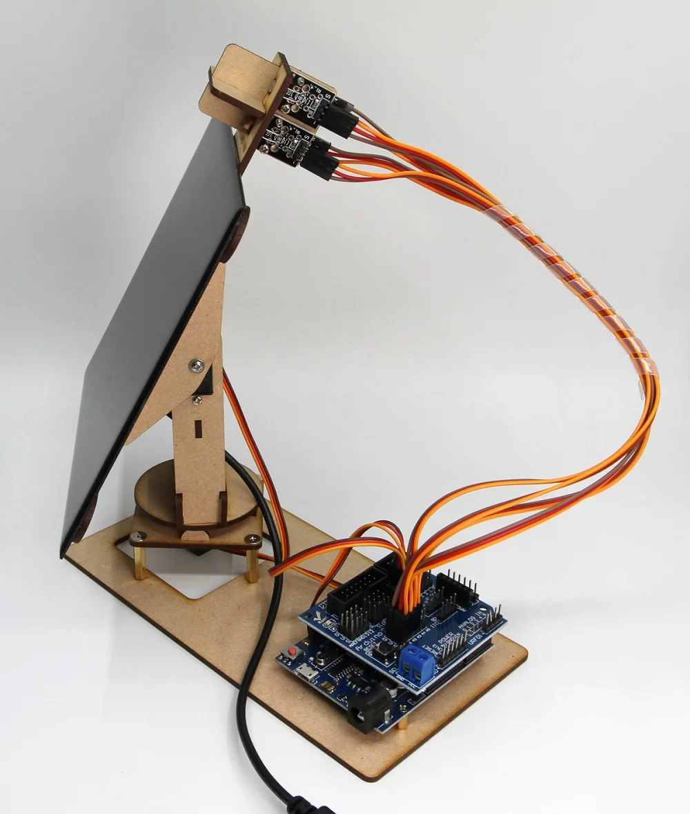 for arduino program smart solar tracker can be used for mobile phone charging maker power generation project diy stem toy parts free global shipping